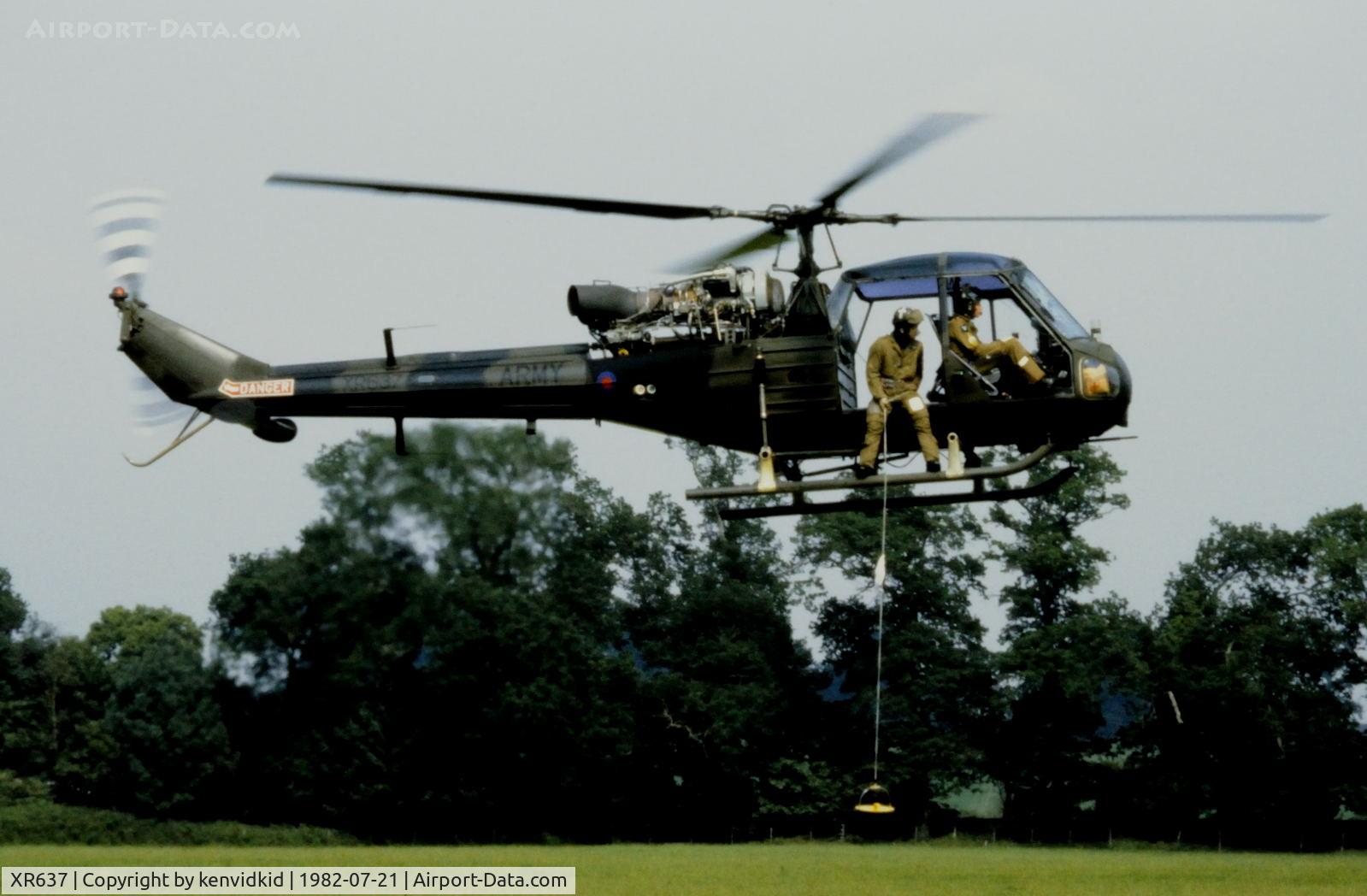 XR637, 1964 Westland Scout AH.1 C/N F9537, At the World Helicopter Championships Broadlands, Romsey, Hampshire, UK.