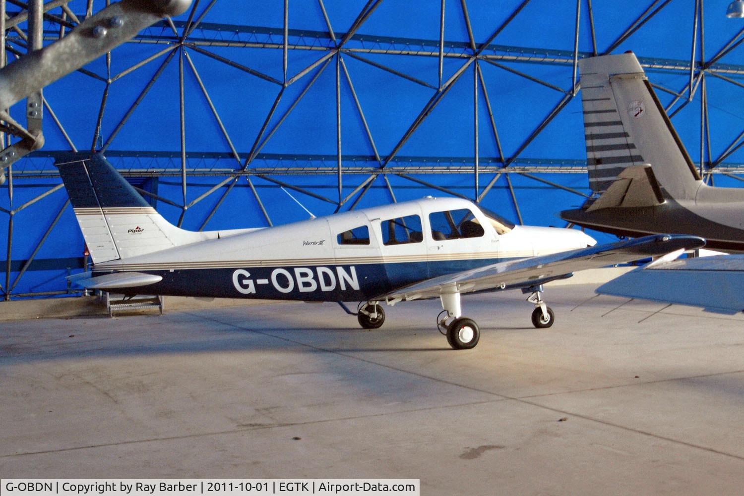 G-OBDN, 2003 Piper PA-28-161 C/N 2842177, Piper PA-28-161 Warrior III [2842177] Oxford-Kidlington~G 01/10/2011