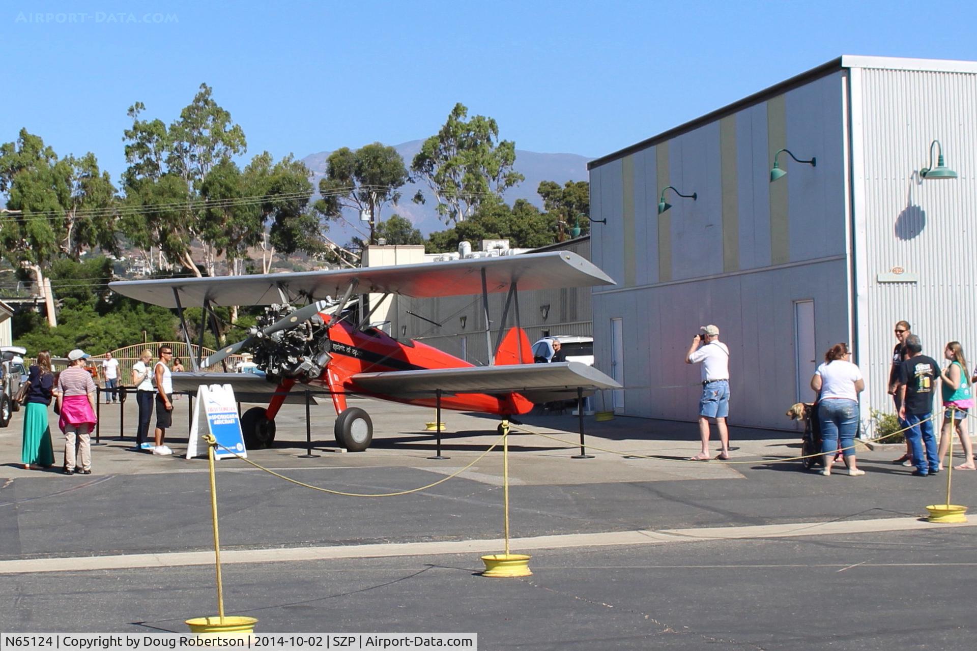 N65124, 1943 Boeing A75N1(PT17) C/N 75-1260, 1943 Boeing Stearman A75N1 (PT-17) 'Spirit of OPEC', P&W R985 Wasp Jr. 450 Hp upgrade by Jacobs, Featured aircraft Aviation Museum of Santa Paula First Sunday