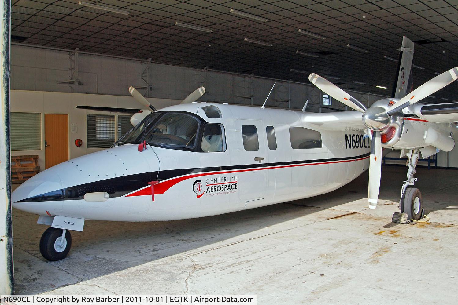 N690CL, 1974 Rockwell International 690A Turbo Commander C/N 11153, Rockwell Turbo Commander 690A [11153] (Centreline Aerospace) Oxford-Kidlington~G 01/10/2011