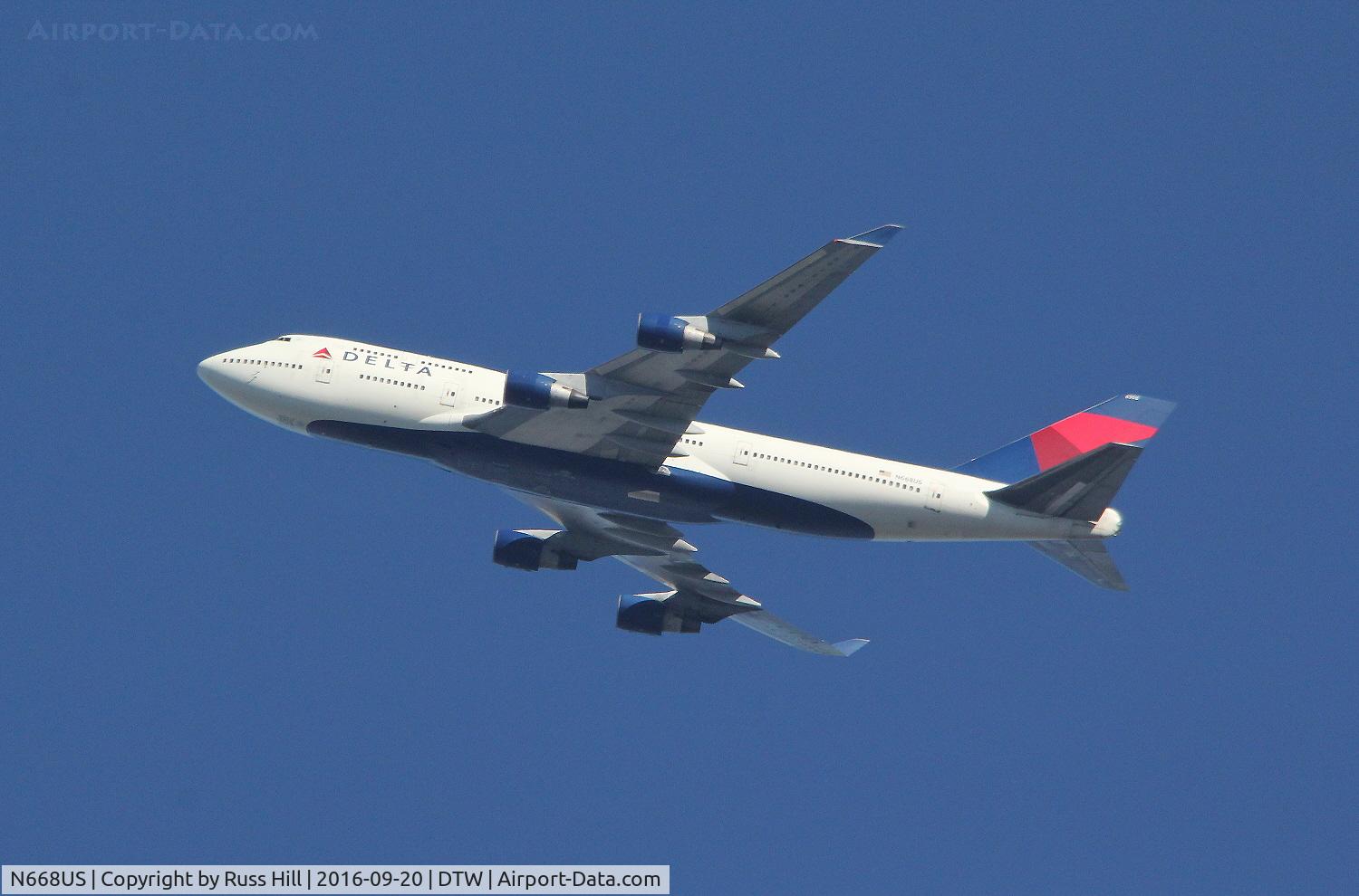 N668US, 1990 Boeing 747-451 C/N 24223, DTW>PVG
Ascending after departing DTW, about 15 miles out.