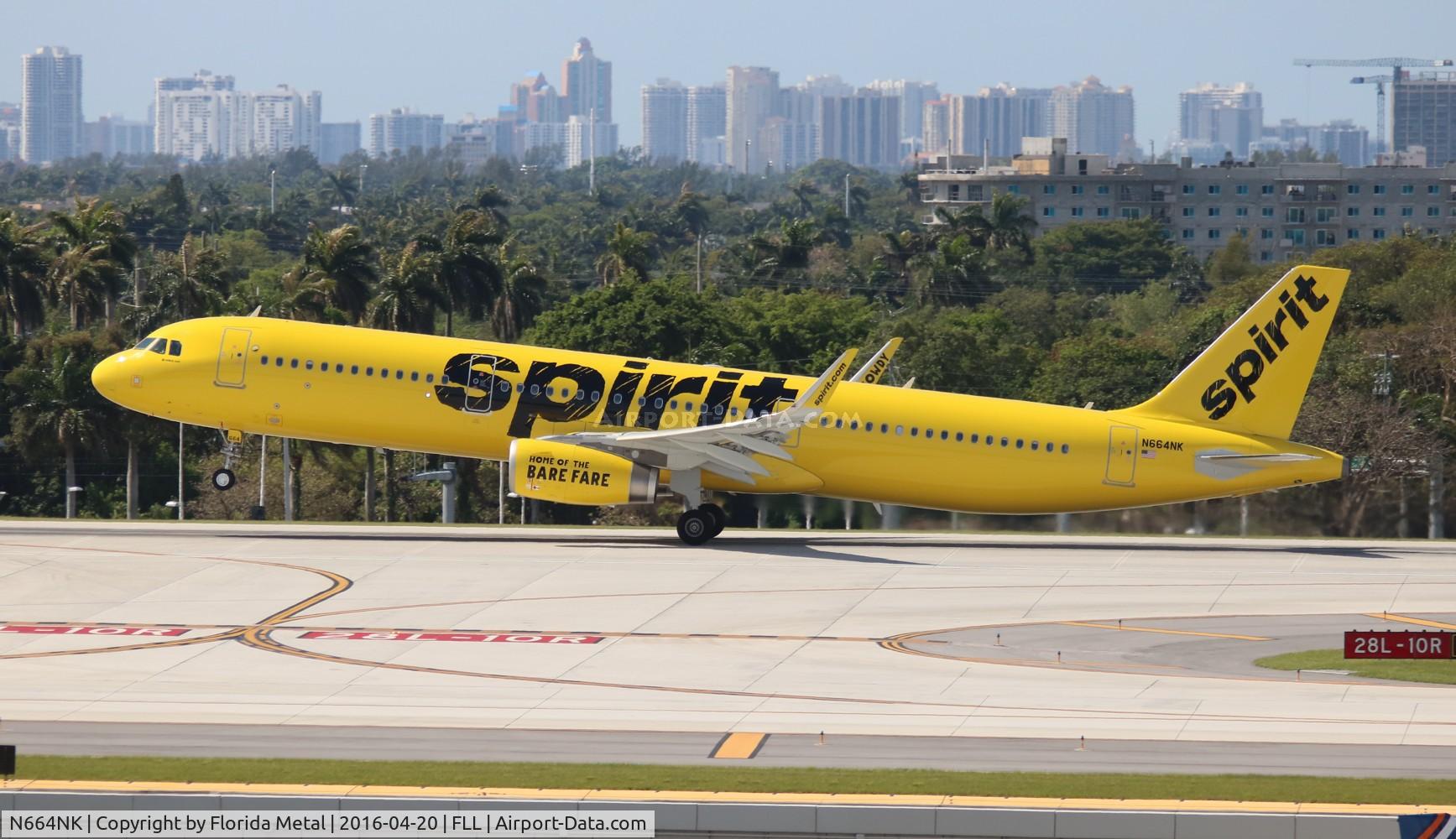 N664NK, 2016 Airbus A321-231 C/N 7021, Spirit