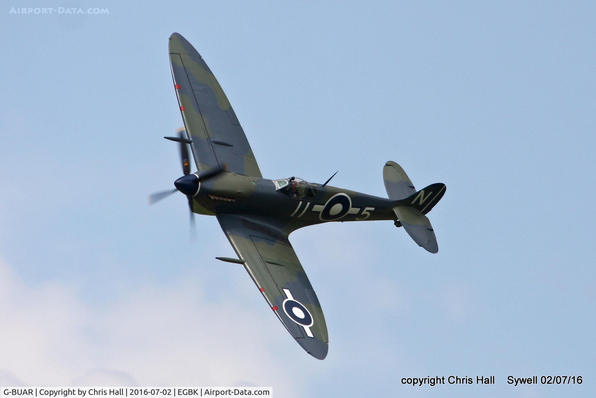 G-BUAR, 1944 Supermarine 358 Seafire LF.III C/N AIR/2605/C23(C), at Aeroexpo 2016