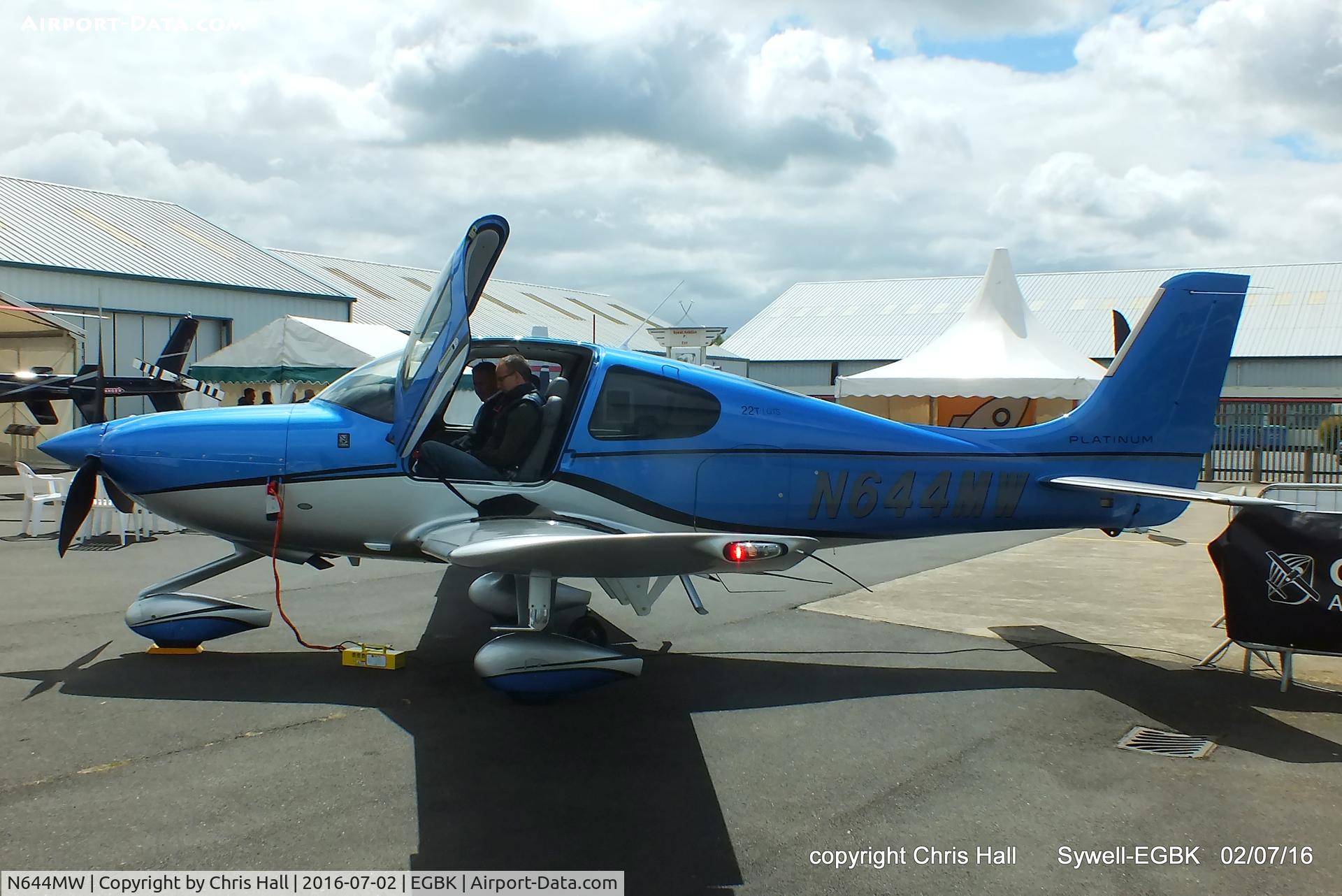 N644MW, 2016 Cirrus SR22T GTS C/N 1318, at Aeroexpo 2016