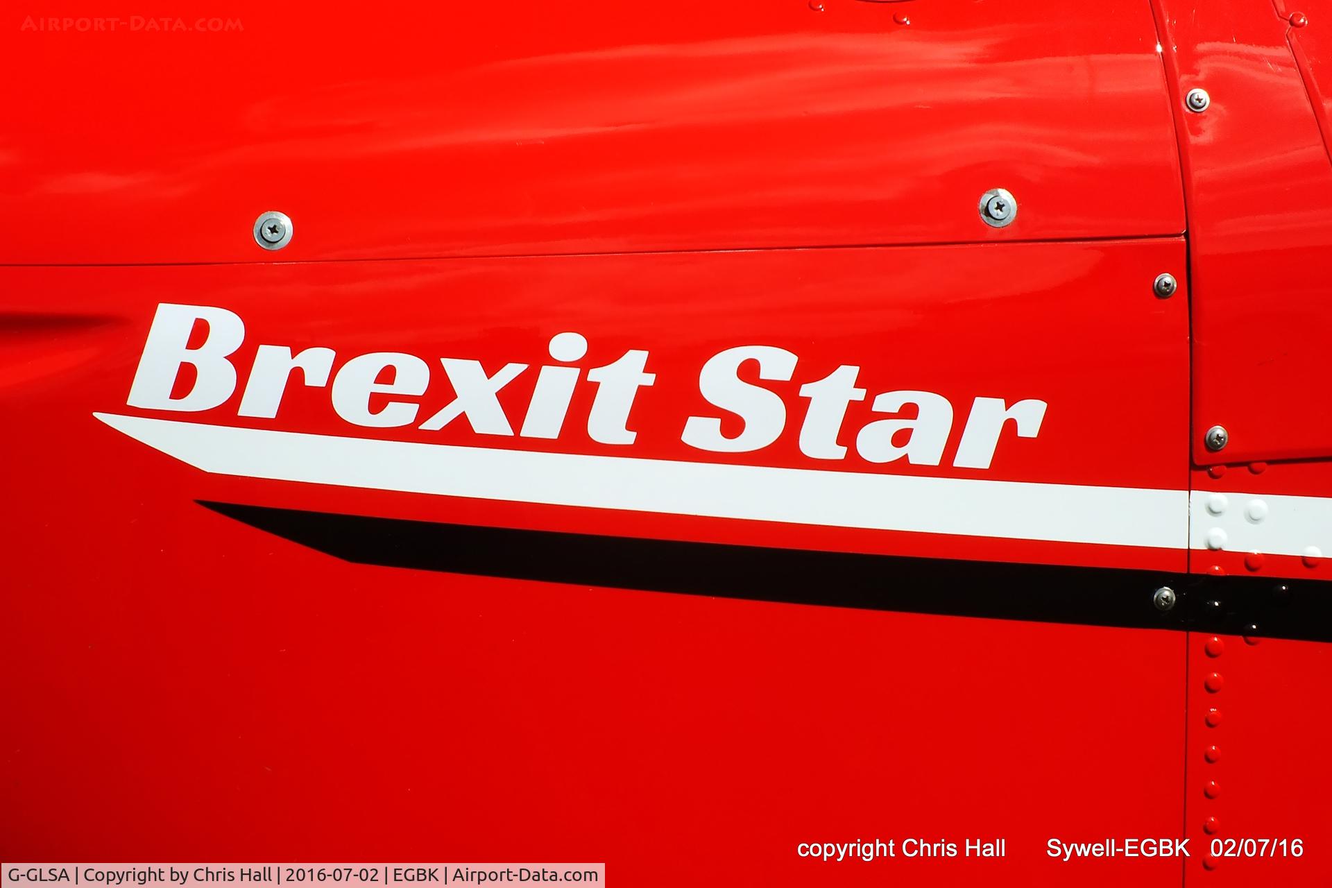 G-GLSA, 2015 Evektor EV-97 Eurostar SL C/N 2014-4216, at Aeroexpo 2016