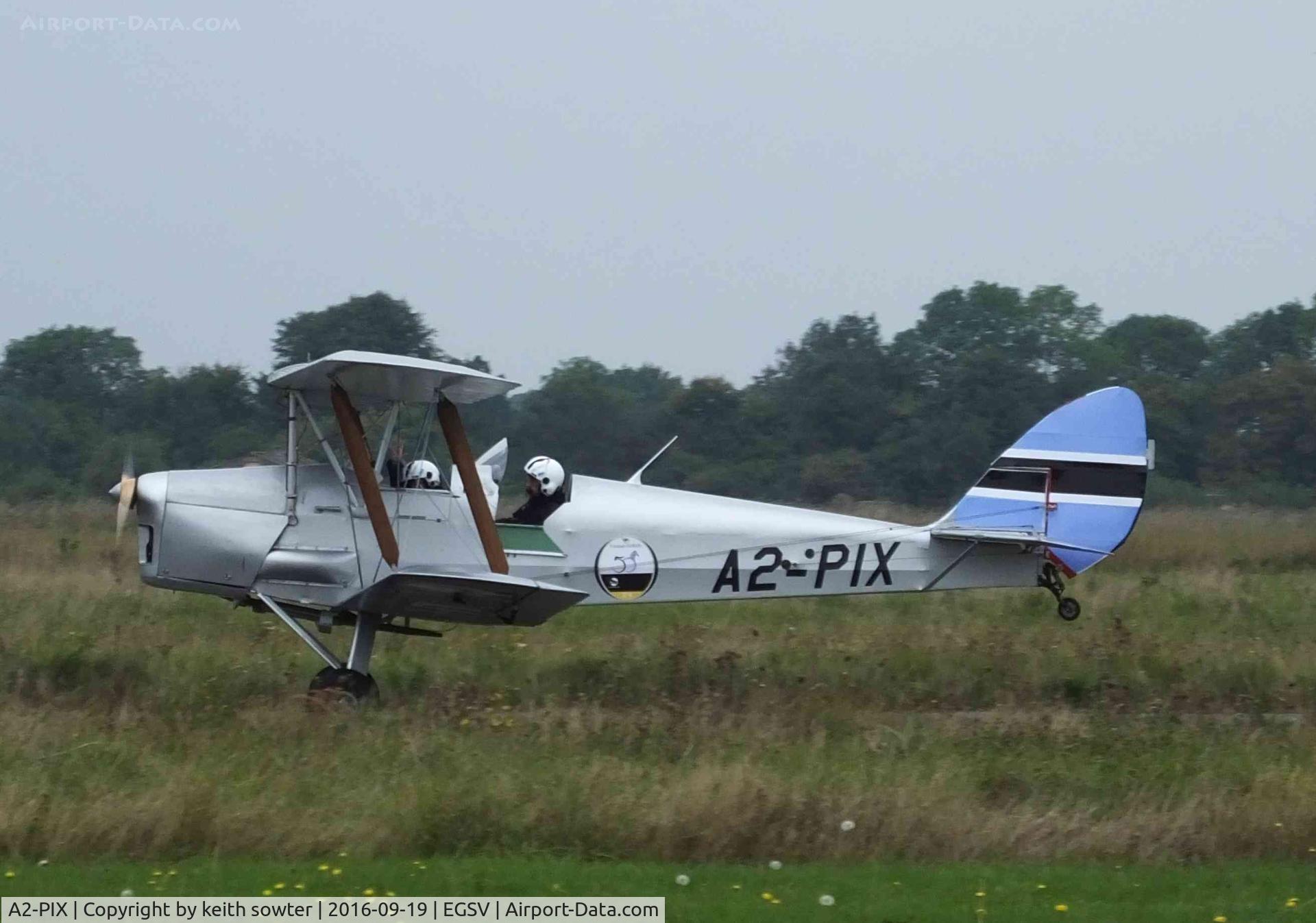 A2-PIX, De Havilland DH-82A Tiger Moth II C/N 86200 (OU/10/1975), on take off