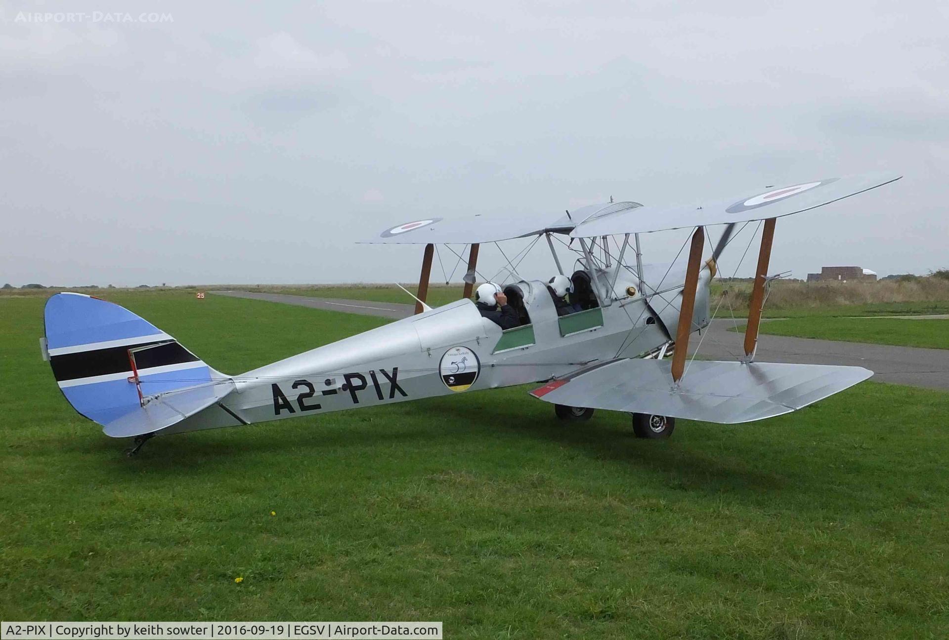 A2-PIX, De Havilland DH-82A Tiger Moth II C/N 86200 (OU/10/1975), Preparing for departure