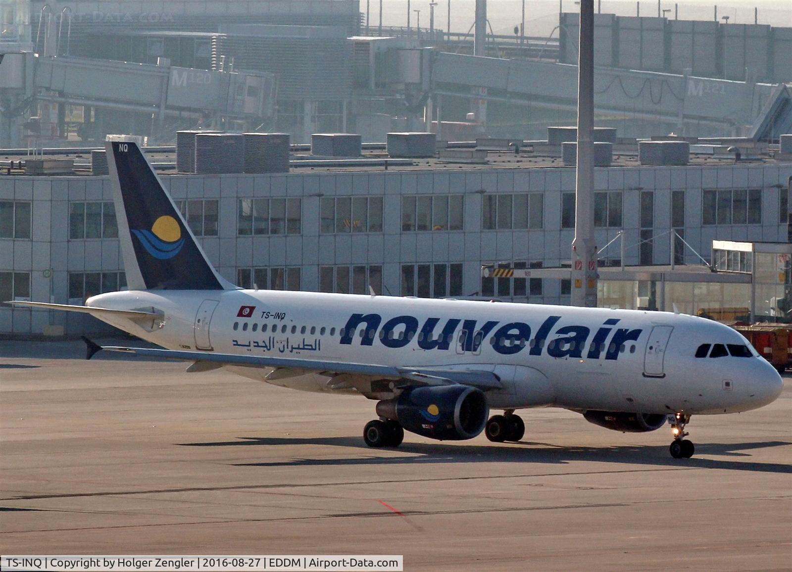 TS-INQ, 2004 Airbus A320-214 C/N 2158, Leaving parking position for a ride to NBE...