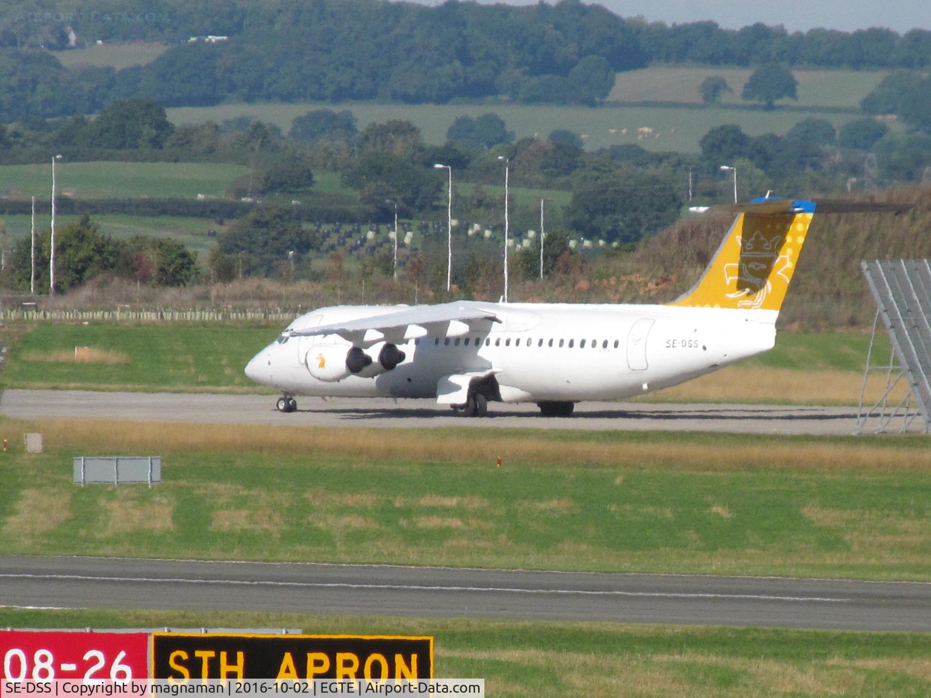 SE-DSS, 1994 British Aerospace Avro 146-RJ100 C/N E3245, latest 146 in for maintenance check