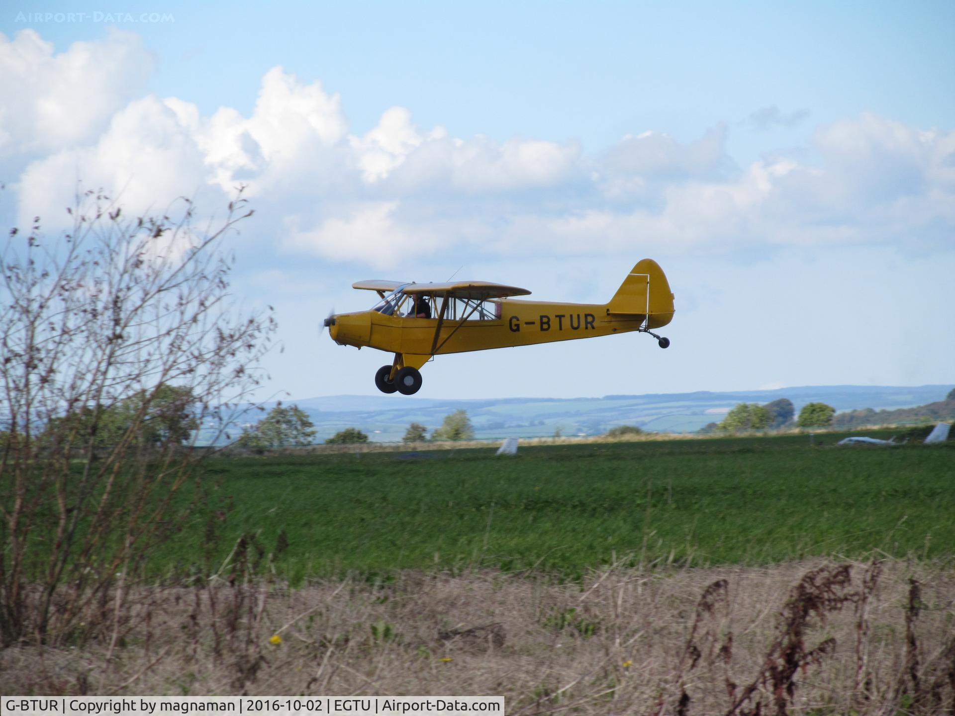 G-BTUR, 1953 Piper L-18C Super Cub (PA-18-95) C/N 18-3205, just got before the bushes did