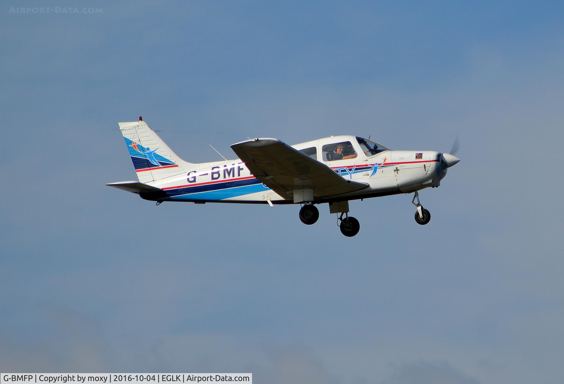 G-BMFP, 1979 Piper PA-28-161 Cherokee Warrior II C/N 28-7916243, Piper PA-28-161 Cherokee Warrior II at Blackbushe.