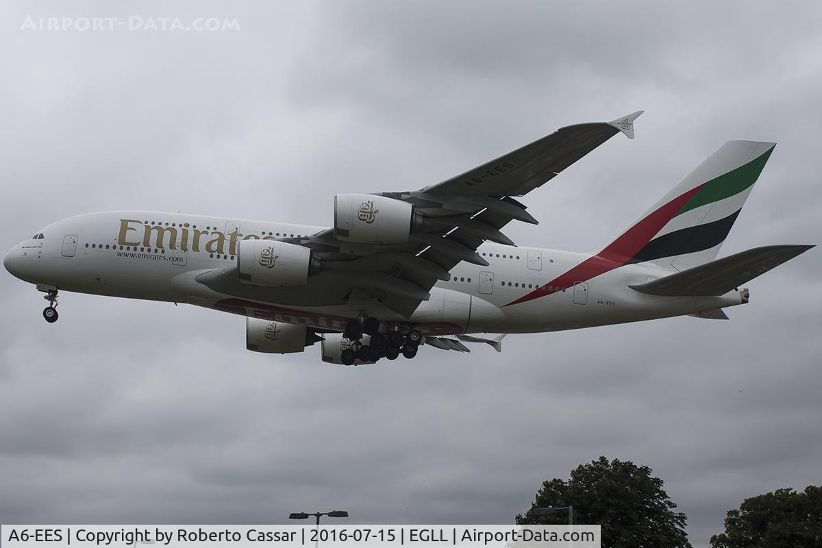 A6-EES, 2013 Airbus A380-861 C/N 140, Heathrow 2016