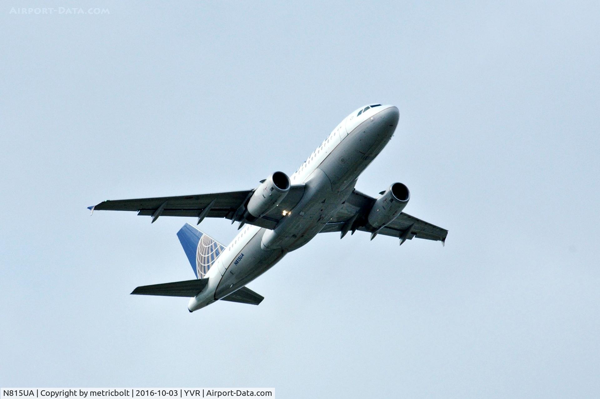 N815UA, 1998 Airbus A319-131 C/N 867, departure to Denver