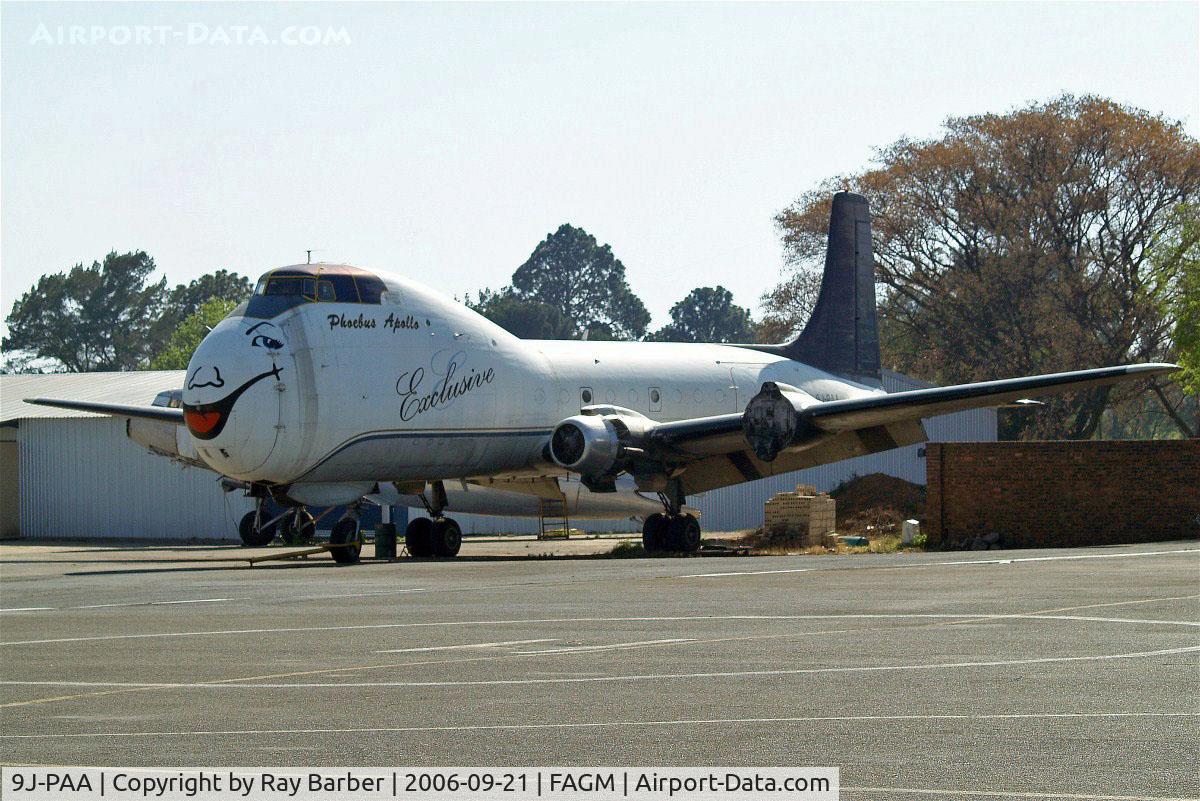 9J-PAA, 1945 Aviation Traders ATL-98 Carvair C/N 27314, Aviation Traders ATL.98 Carvair [21/27314] (Phoebus Apollo) Johannesburg-Rand~ZS 21/09/2006. Engines have since been restored.