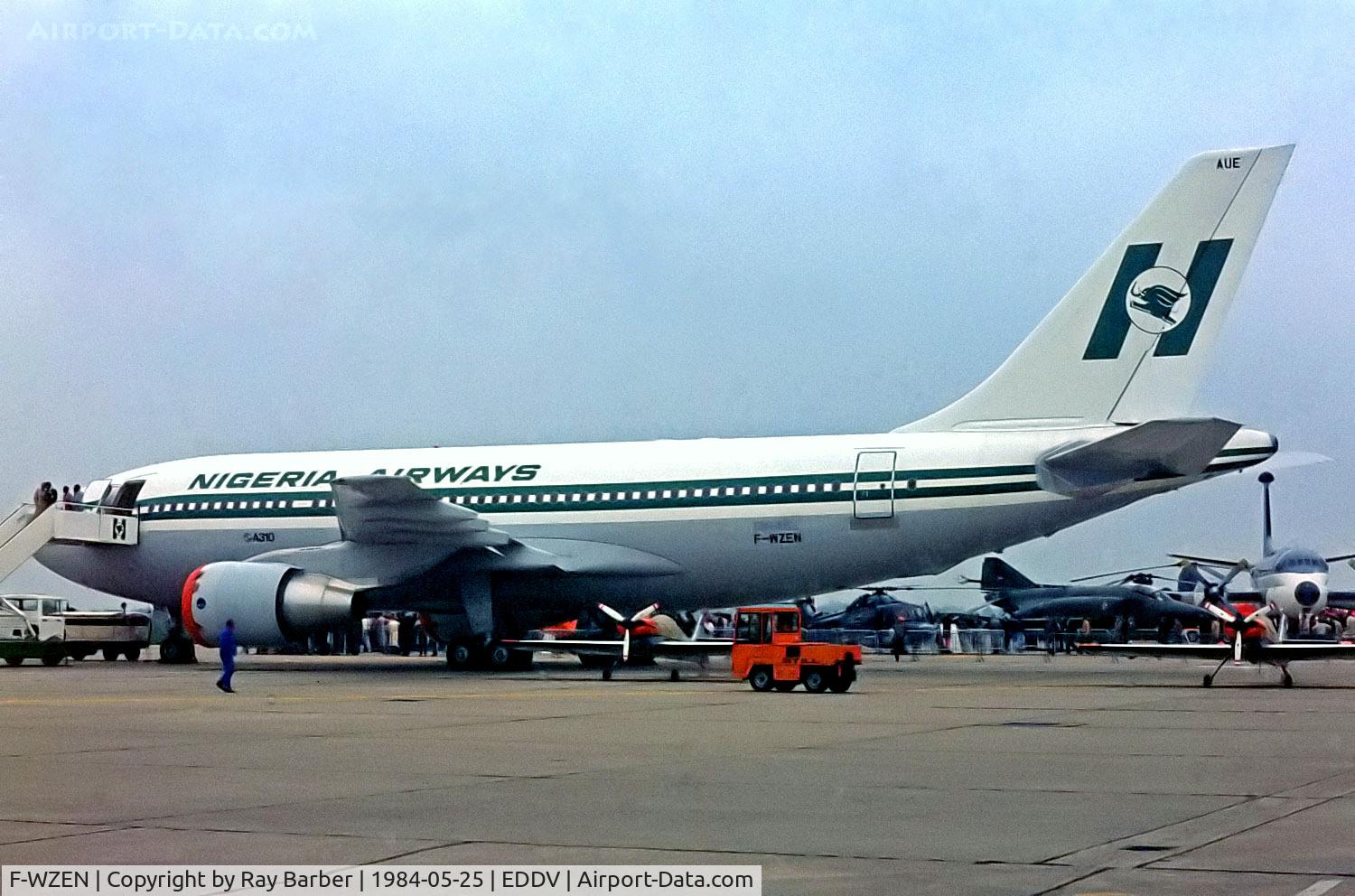 F-WZEN, 1983 Airbus A310-222 C/N 270, Airbus A310-222 [270] (Airbus Industrie/Nigeria Airways) Hannover~D 25/05/1984. From a slide became 5N-AUE.