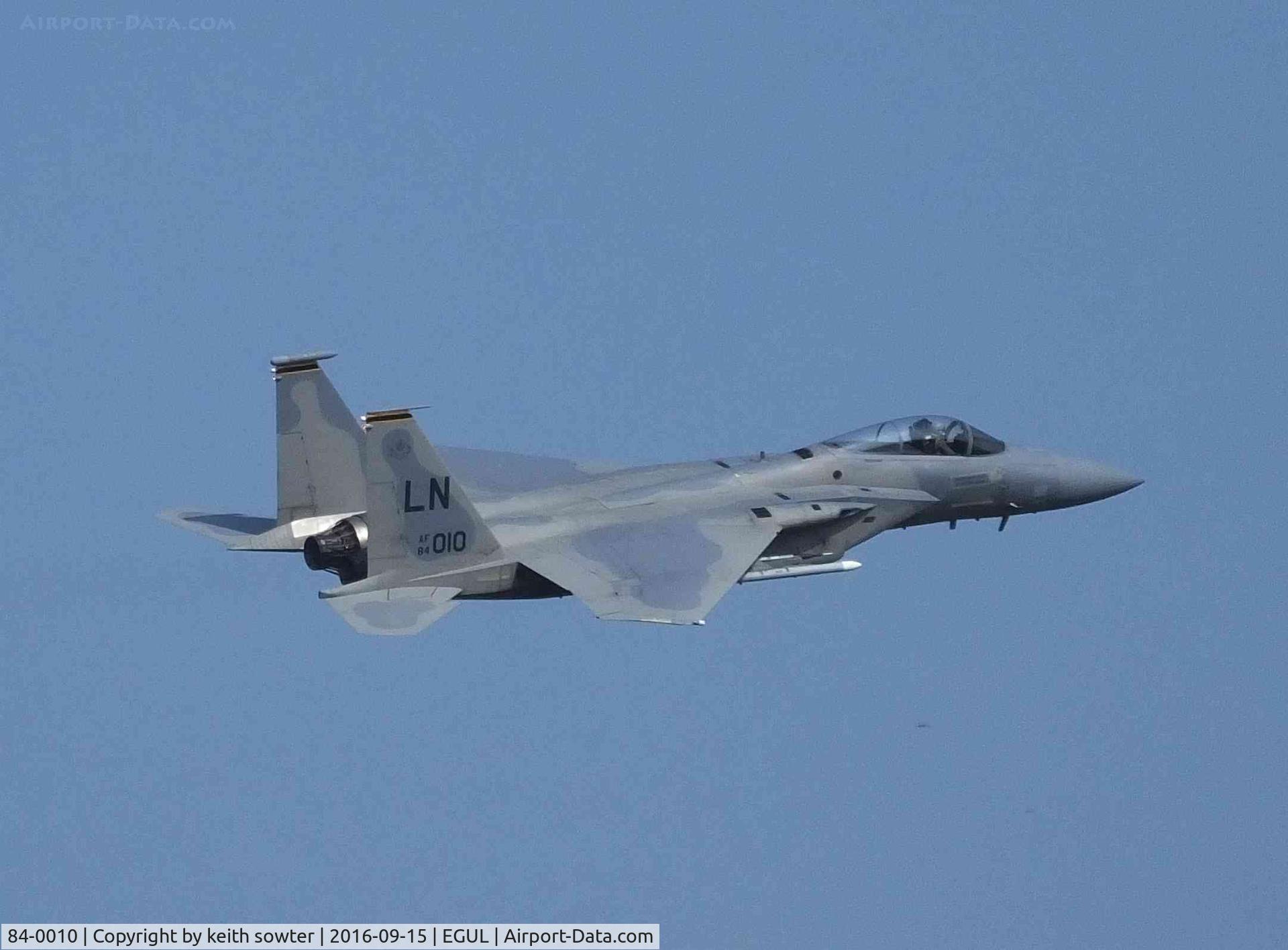 84-0010, 1984 McDonnell Douglas F-15C Eagle C/N 0919/C313, Climbing away