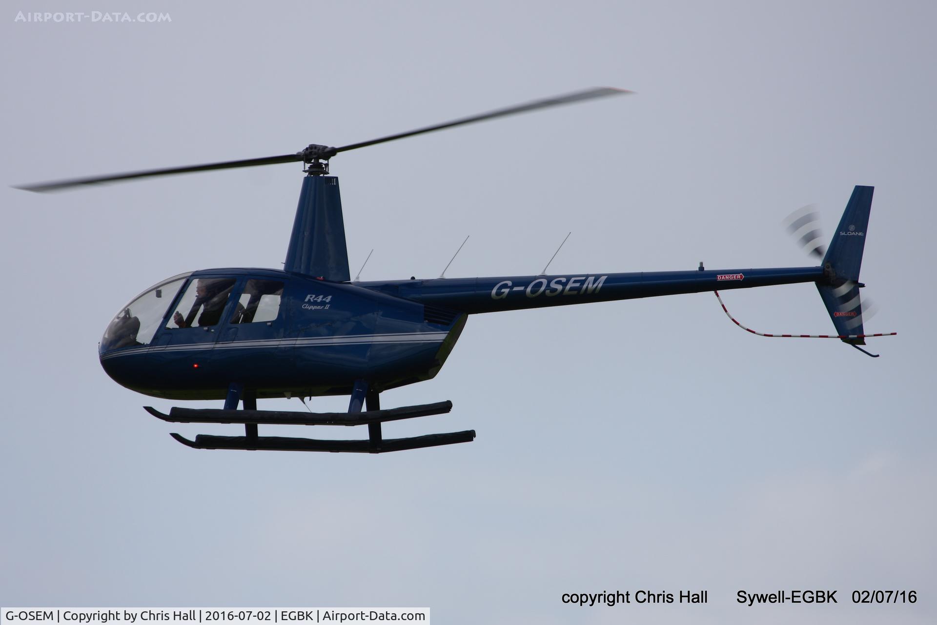 G-OSEM, 2014 Robinson R44 Clipper II C/N 13665, at Aeroexpo 2016