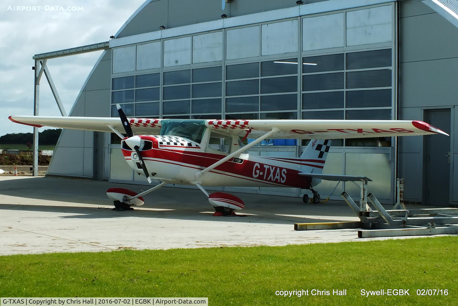 G-TXAS, 1973 Cessna A150L Aerobat Aerobat C/N A150-0381, at Aeroexpo 2016