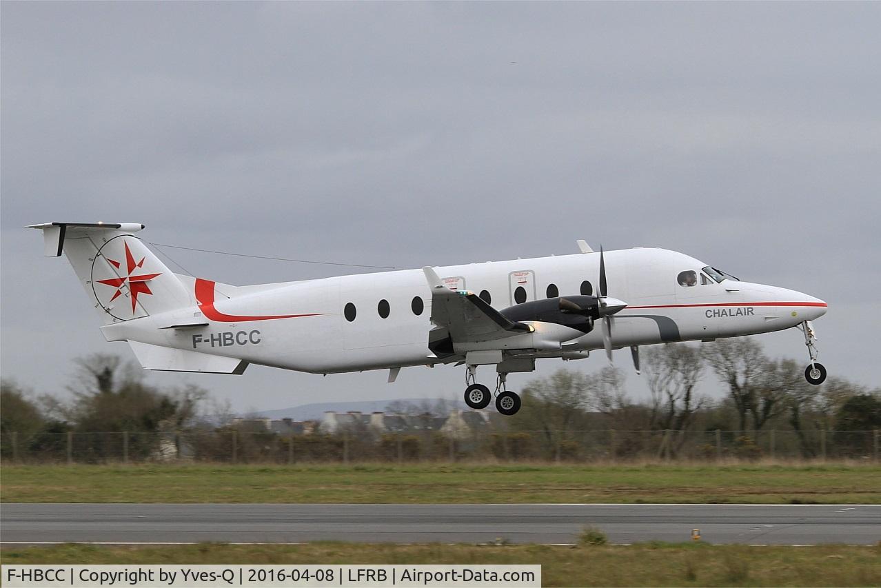 F-HBCC, 1999 Beech 1900D C/N UE-350, Beech 1900D, Landing rwy 25L, Brest-Bretagne Airport (LFRB-BES)