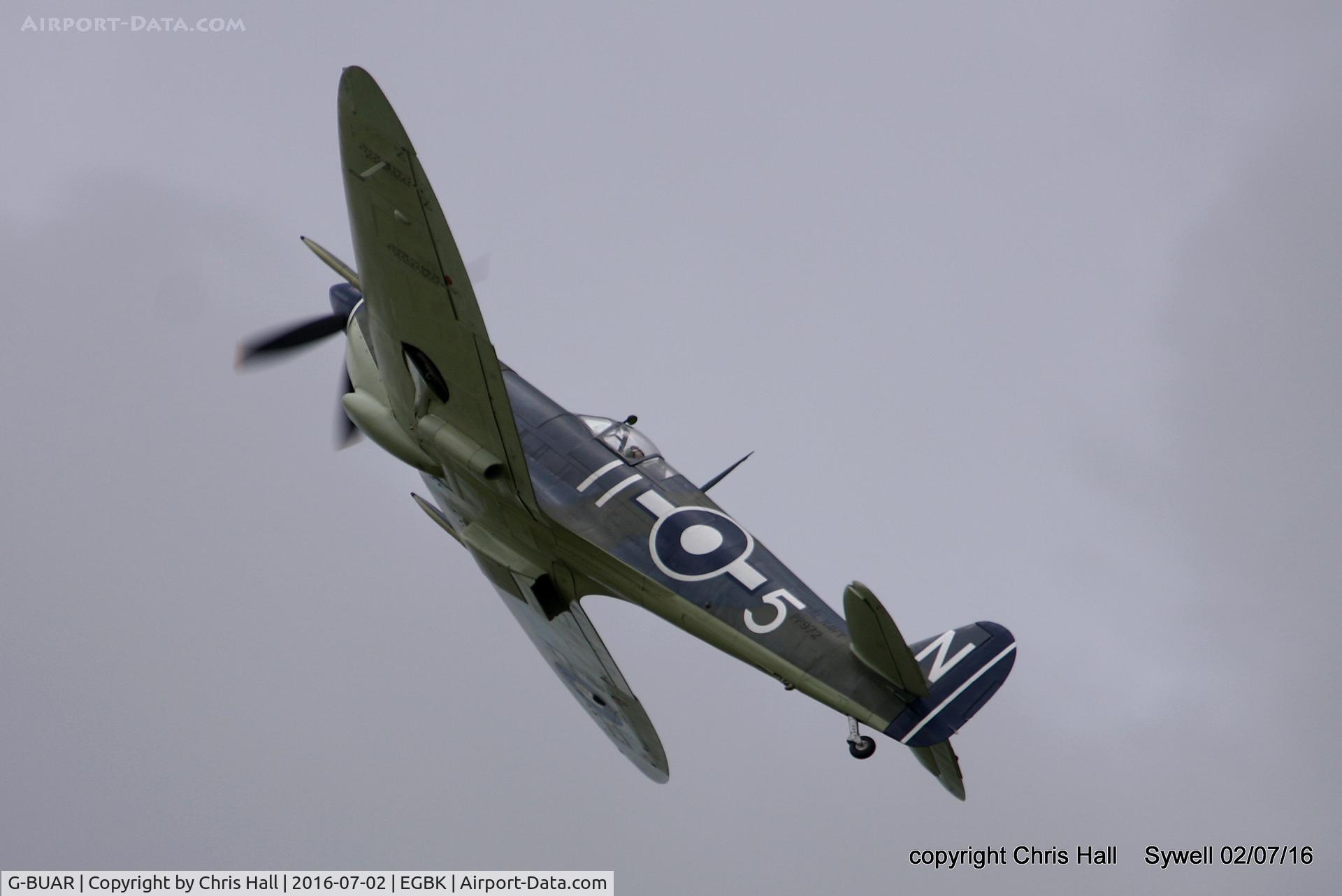G-BUAR, 1944 Supermarine 358 Seafire LF.III C/N AIR/2605/C23(C), at Aeroexpo 2016
