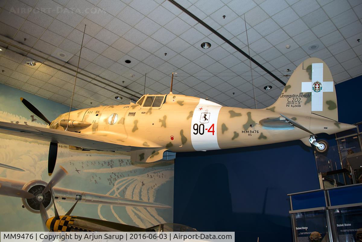 MM9476, Macchi MC.202 Folgore C/N Not found MM9476, The Folgore was a successor to the C.200 Saeta. Using a German Daimler-Benz DB 601 in-line engine, the Folgore was superior to the P-40 and Hurricane in North Africa. This Folgore is painted in the markings of 90° Squadriglia, 10° Gruppo, 4° Stormo.
