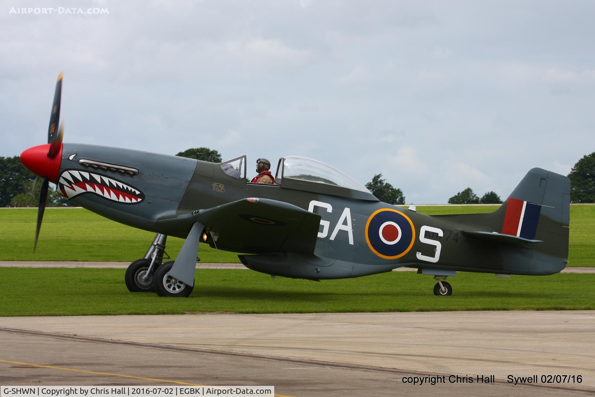 G-SHWN, 1944 North American P-51D Mustang C/N 122-40417, at Aeroexpo 2016