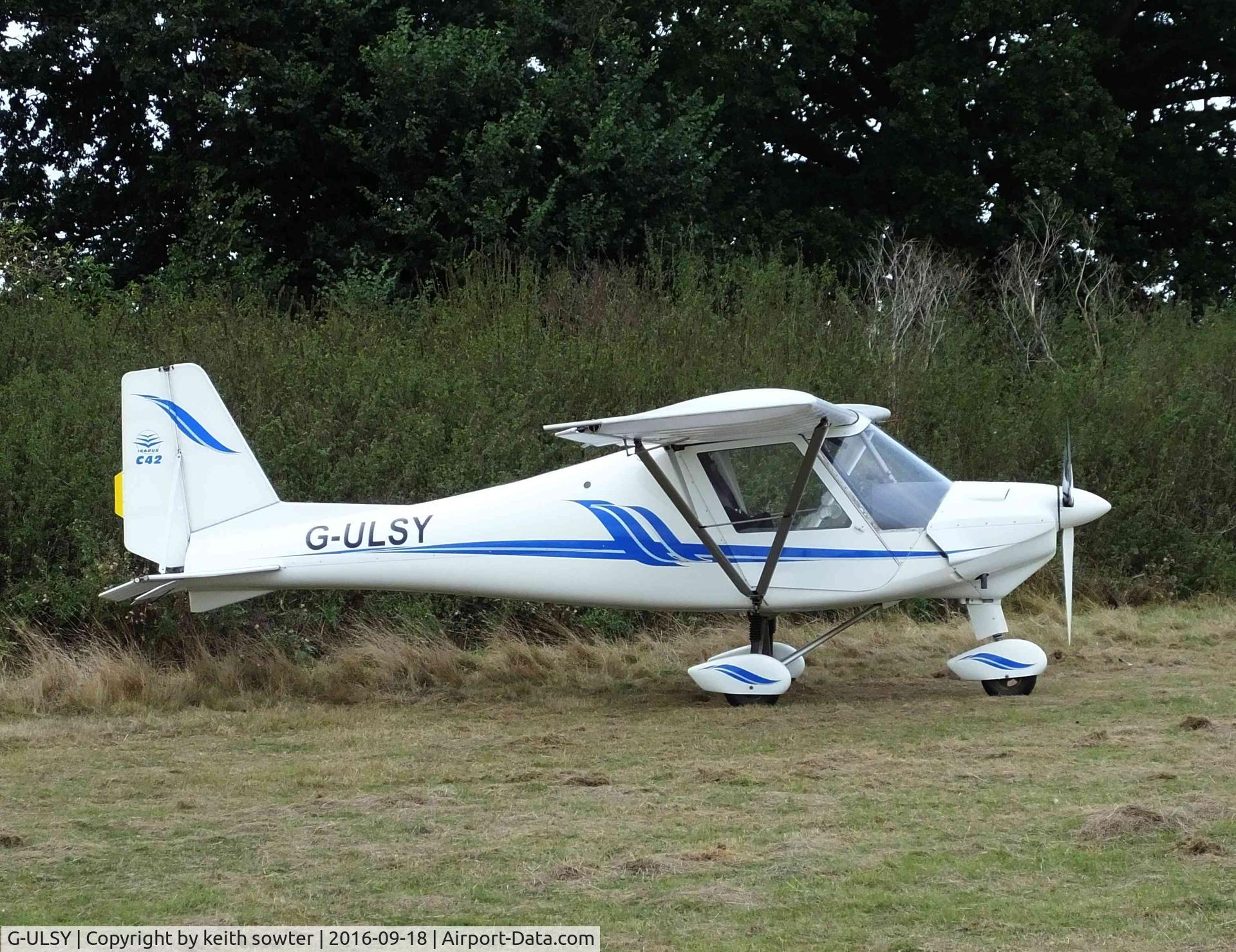 G-ULSY, 2004 Comco Ikarus C42 FB80 C/N 0405-6603, Visitor to Stow Maries