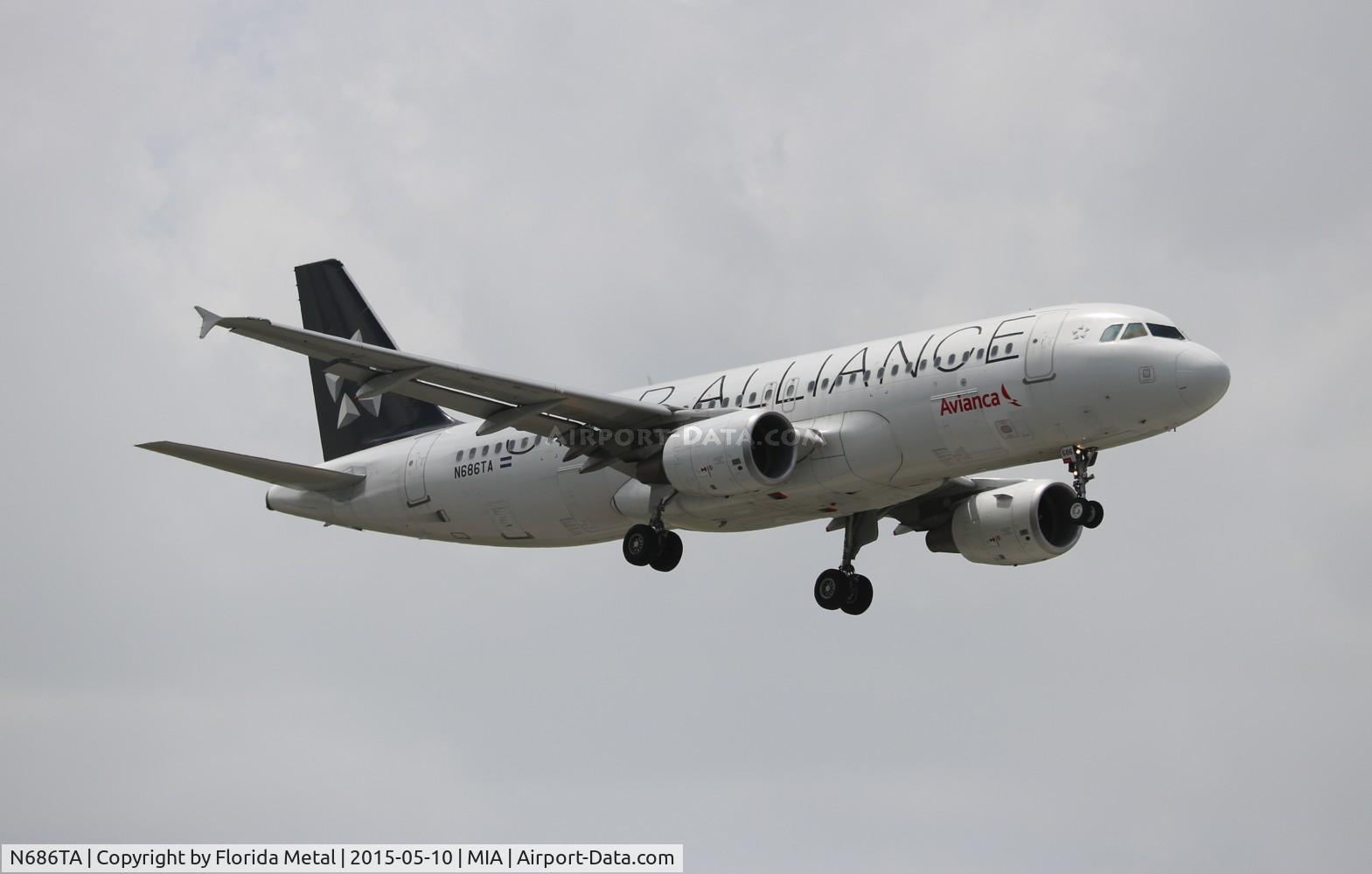 N686TA, 2012 Airbus A320-214 C/N 5238, Avianca Star Alliance