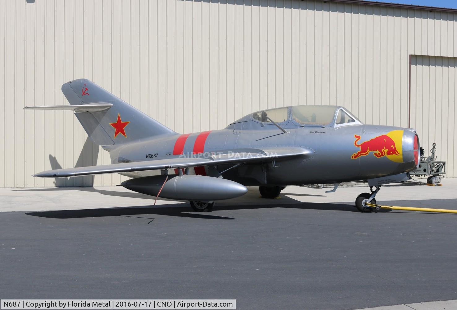 N687, 1953 Mikoyan-Gurevich MiG-15UTI C/N 1A02005, Red Bull Mig 15