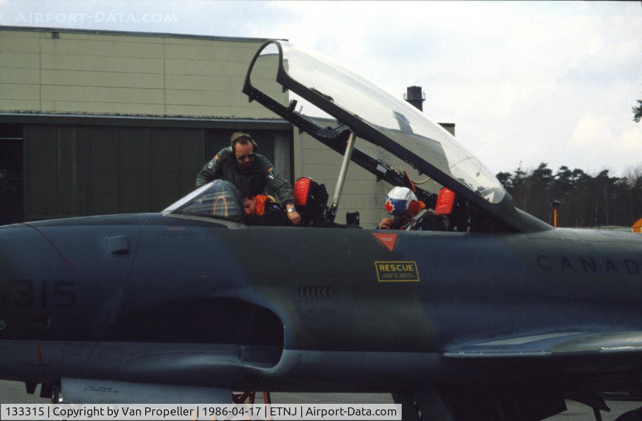 133315, Canadair CT-133A Silver Star C/N T33-315, Pilots strapping in their CT-133 prior to a mission from Jever Air Base, Germany