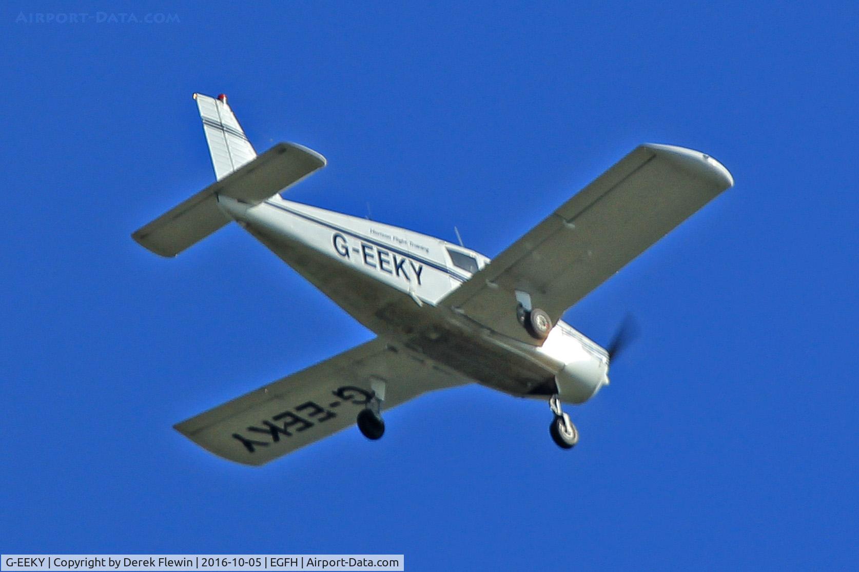 G-EEKY, 1969 Piper PA-28-140 Cherokee C/N 28-25422, Cherokee, Horizon Flight Training St Athan based, seen in the overhead.