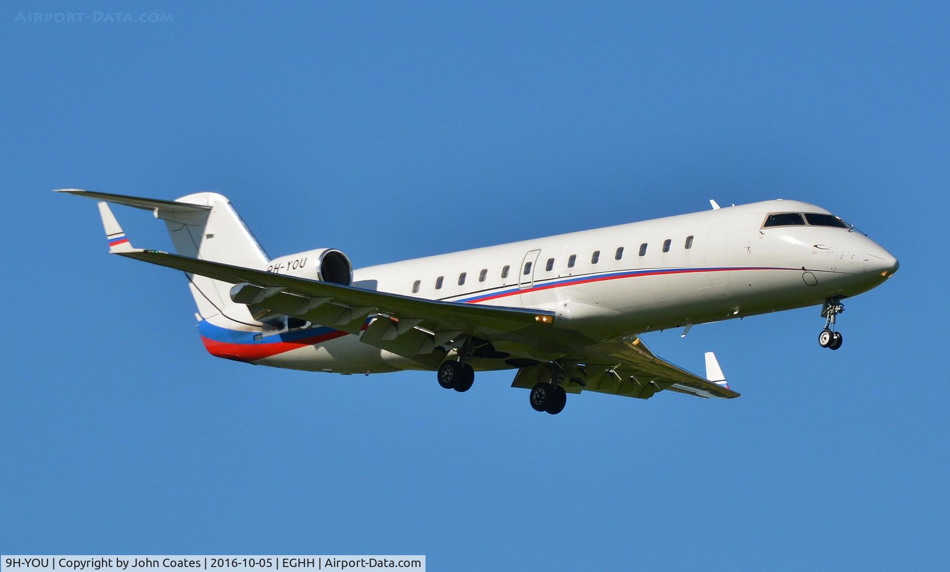 9H-YOU, 2008 Bombardier Challenger 850 (CL-600-2B19) C/N 8085, Final approach to 08