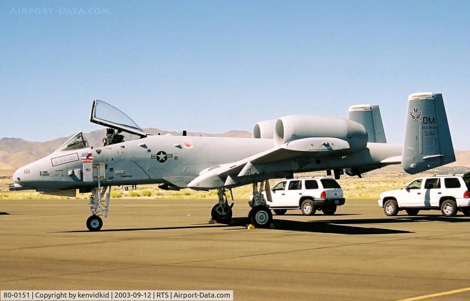 80-0151, 1980 Fairchild Republic A-10C Thunderbolt II C/N A10-0501, At the 2003 Reno Air Races.
