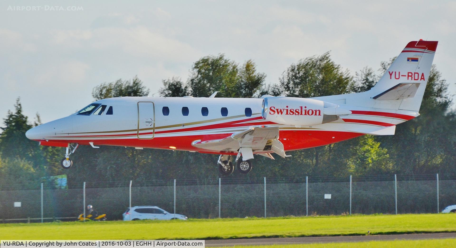 YU-RDA, 2015 Cessna 560XLS+ Citation Excel C/N 560-6199, Arriving 08