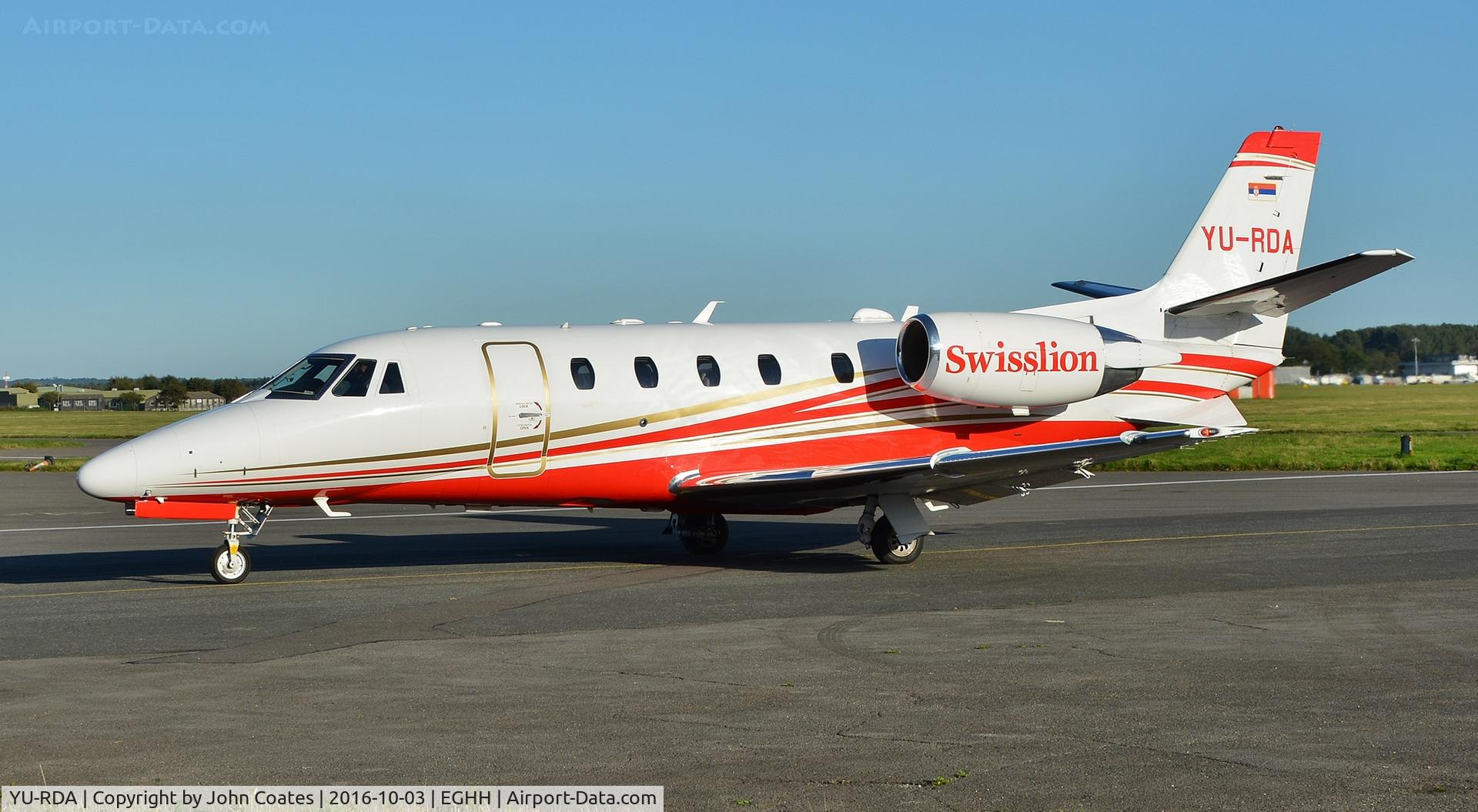 YU-RDA, 2015 Cessna 560XLS+ Citation Excel C/N 560-6199, Arriving at Signatures