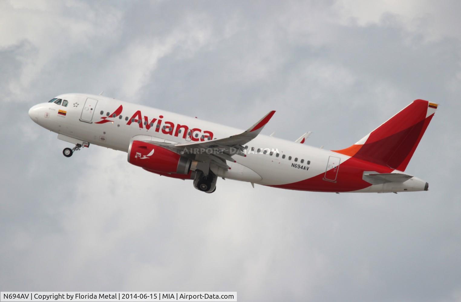 N694AV, 2014 Airbus A319-132 C/N 6068, Avianca