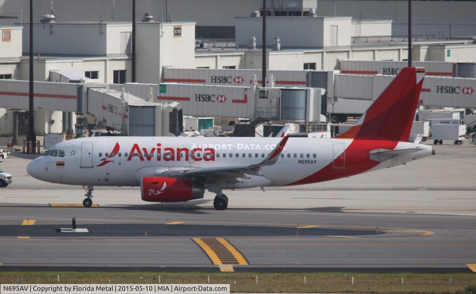 N695AV, 2014 Airbus A319-132 C/N 6099, Avianca