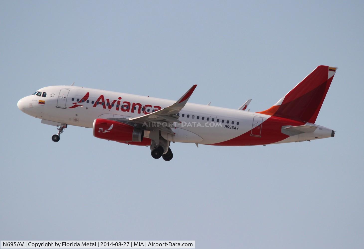 N695AV, 2014 Airbus A319-132 C/N 6099, Avianca