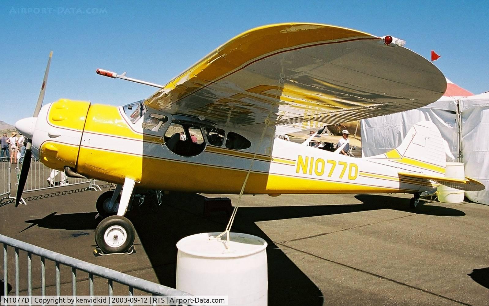 N1077D, 1951 Cessna 195 C/N 7689, At the 2003 Reno Air Races.