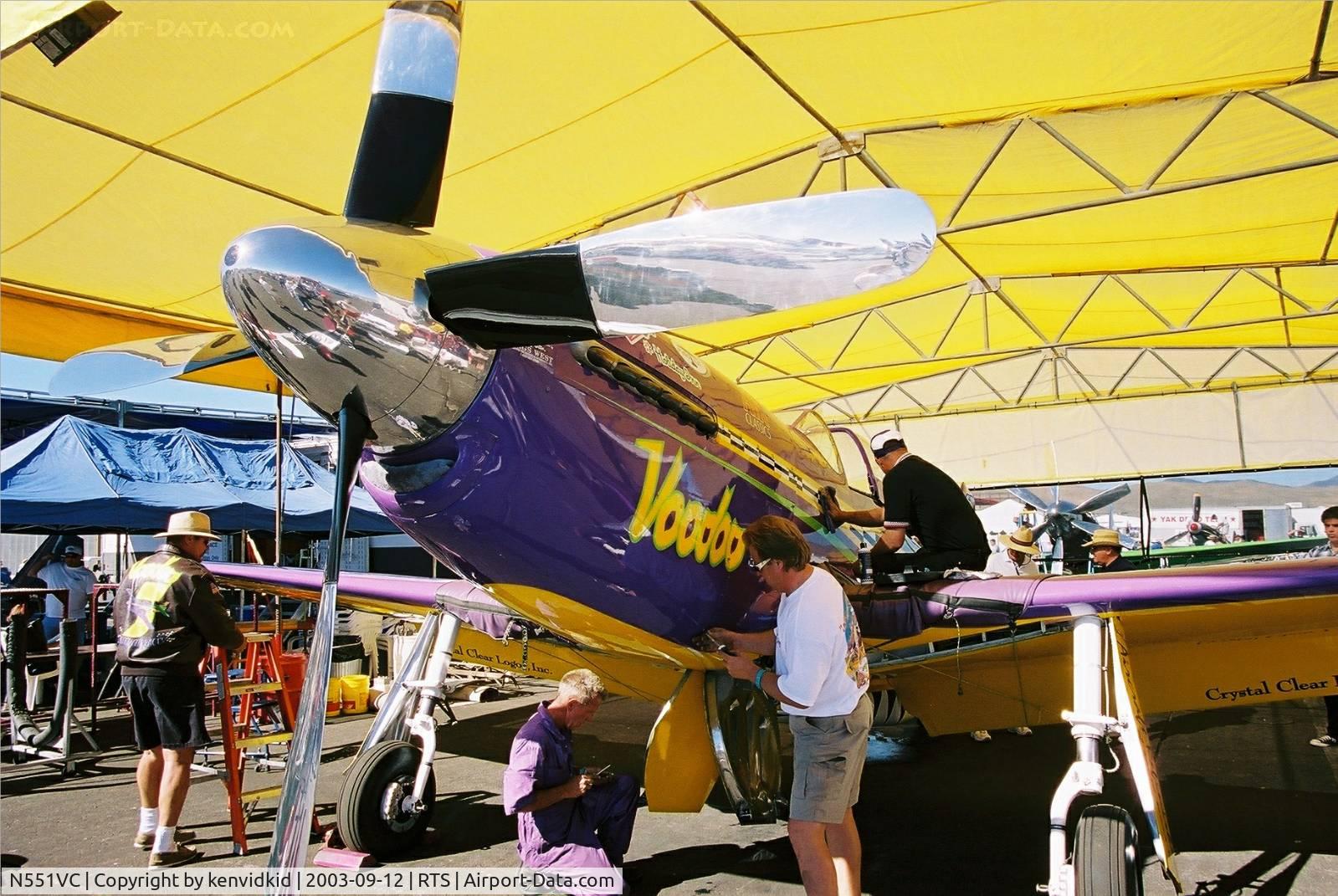 N551VC, 1944 North American F-51D Mustang C/N 44-73415, At the 2003 Reno Air Races.
