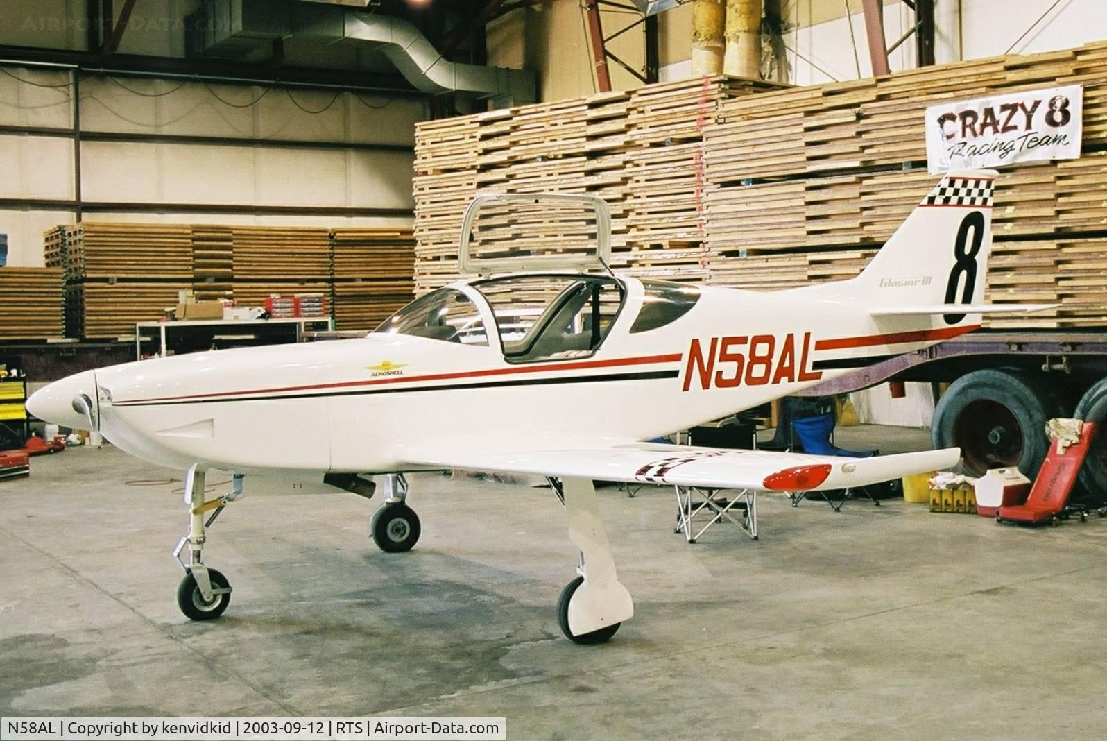 N58AL, 1993 Stoddard-Hamilton Glasair III C/N 3058, At the 2003 Reno Air Races.