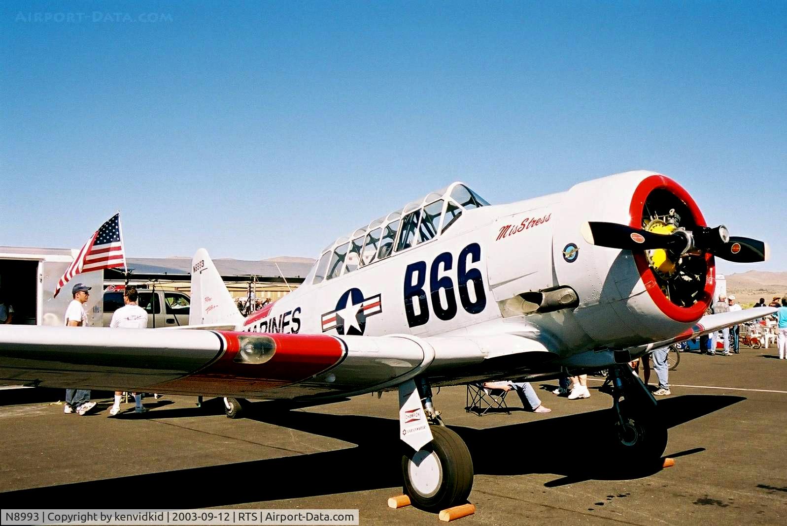 N8993, 1943 North American AT-6 Harvard IIB C/N 66-2709, At the 2003 Reno Air Races.