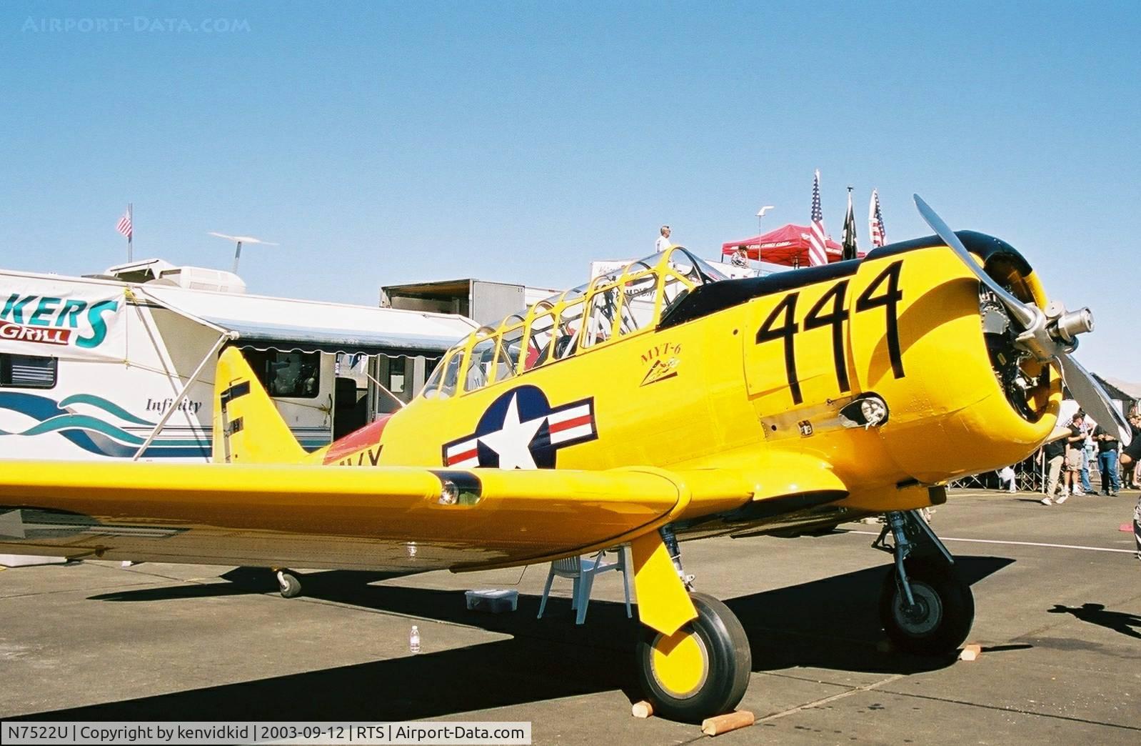 N7522U, 1952 Canadian Car & Foundry Harvard MK IV C/N CCF4-214, At the 2003 Reno Air Races.