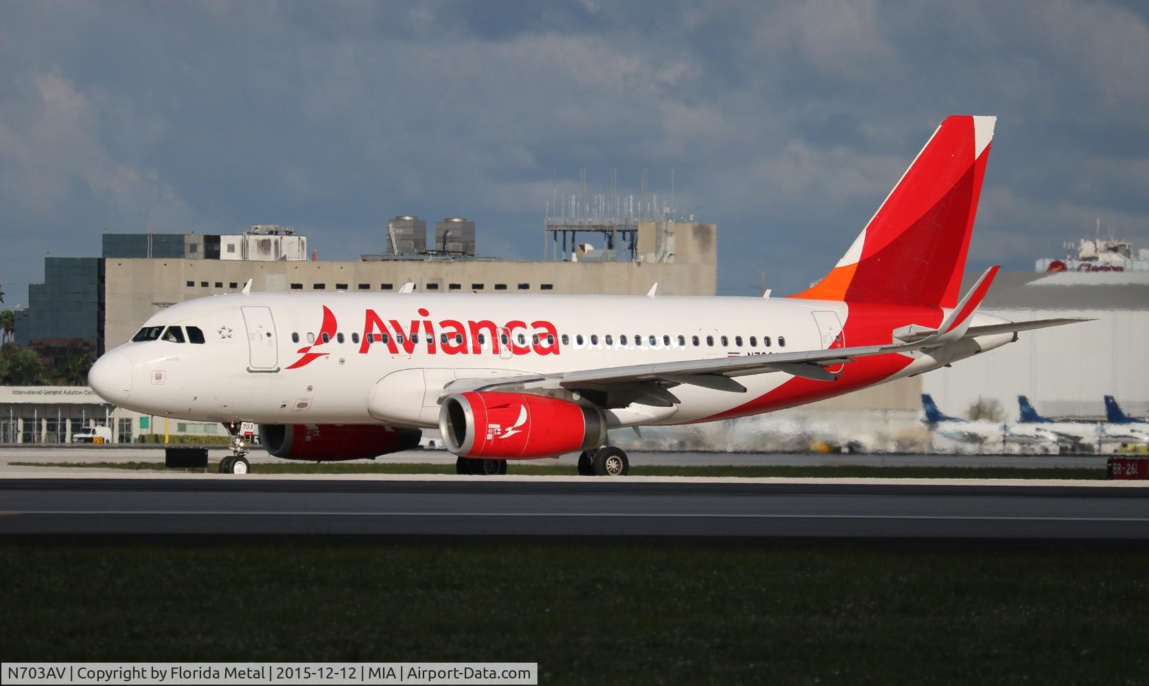 N703AV, 2012 Airbus A319-132 C/N 5406, Avianca