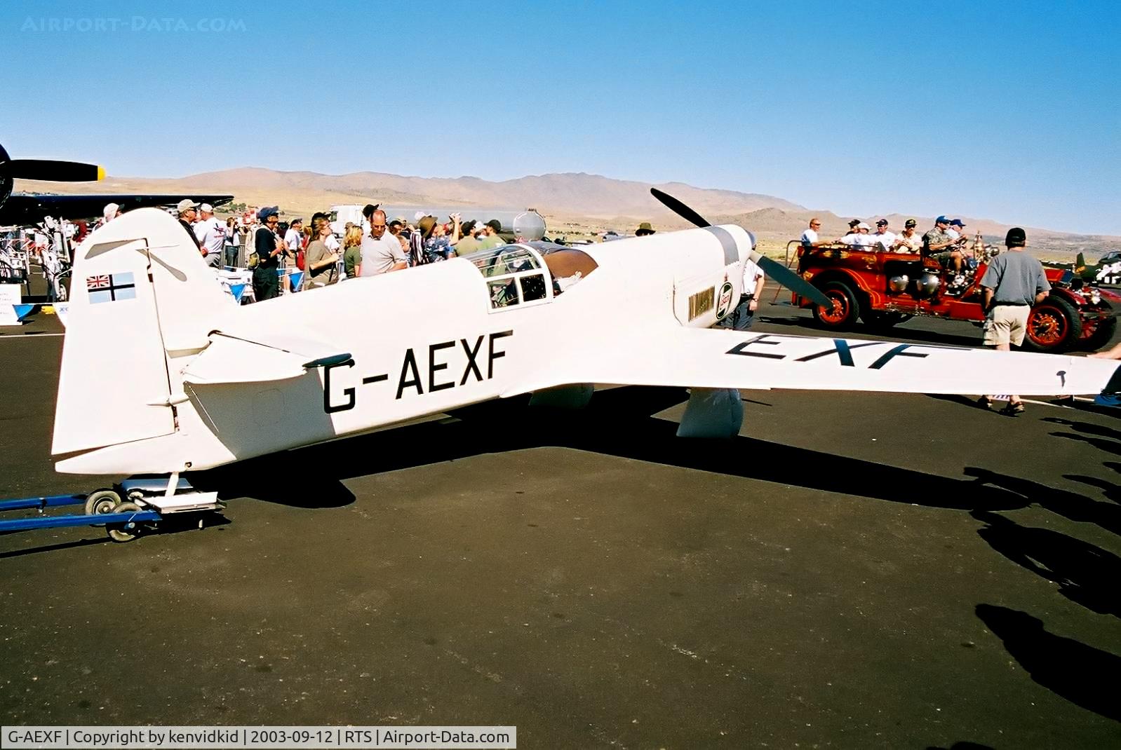G-AEXF, 1936 Percival E-2H Mew Gull C/N E22, At the 2003 Reno Air Races.
