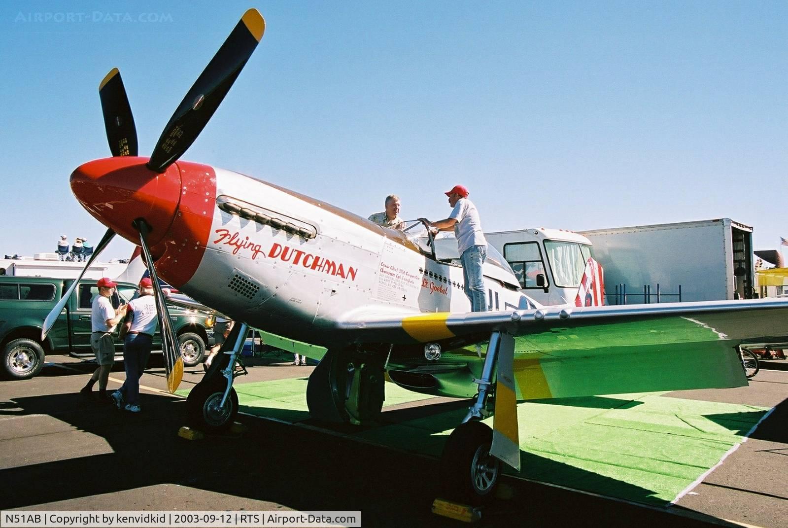 N51AB, 1944 North American P-51D Mustang C/N 44-14777, At the 2003 Reno Air Races.