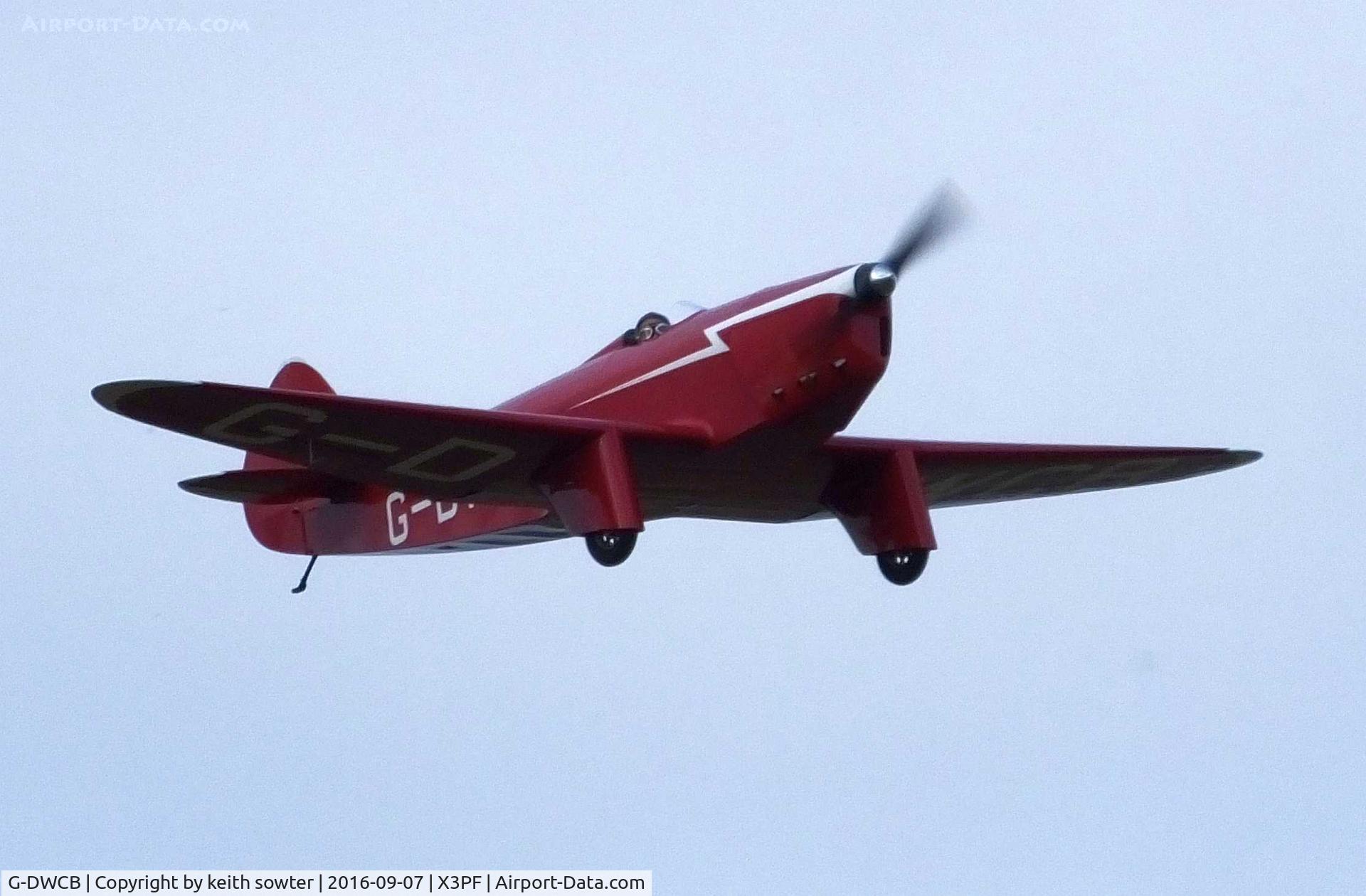G-DWCB, 2015 Chilton DW1A C/N PFA 225-14454, Flyby at Priory Farm - only its second flight