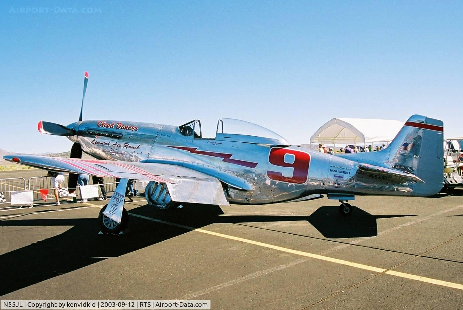 N55JL, 1944 North American F-51D Mustang C/N 124-44471, At the 2003 Reno Air Races.