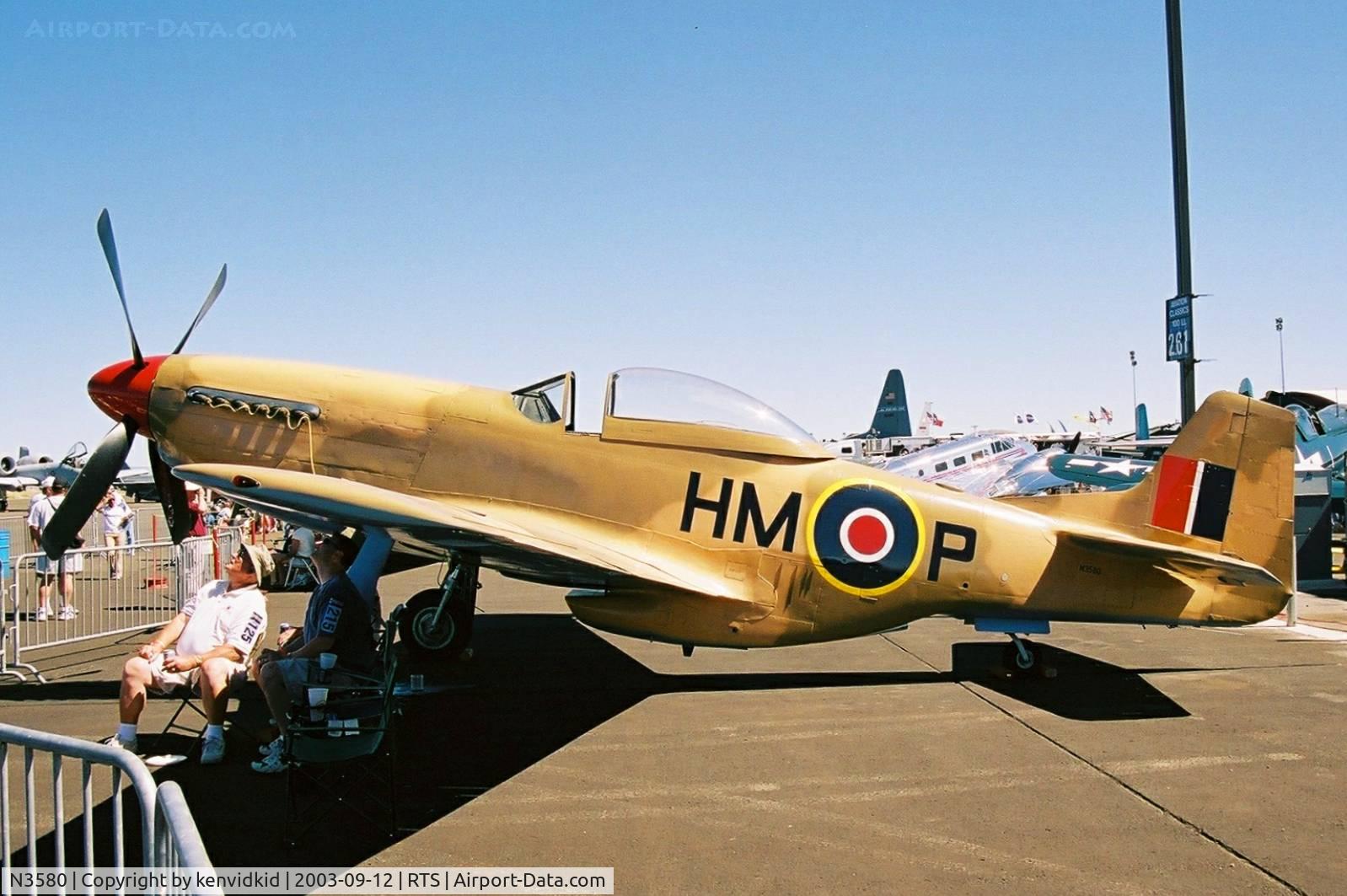 N3580, 1944 North American/aero Classics P-51D C/N 44-74602, At the 2003 Reno Air Races.