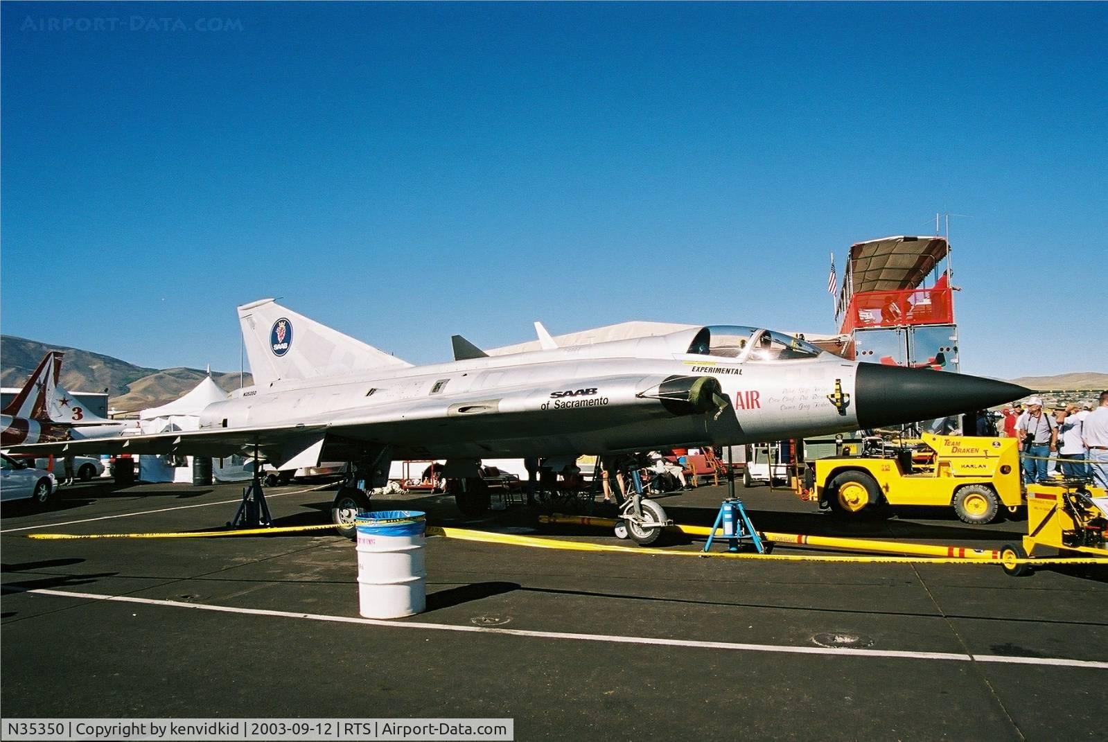 N35350, 1964 Saab J-35D Draken C/N 35-350, At the 2003 Reno Air Races.